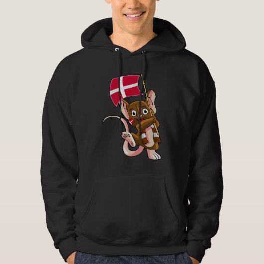 Denmark Fan Mouse Hoodie (Voorkant)