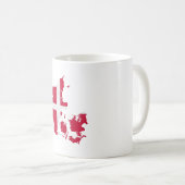 Denmark flag and map koffiemok (Voorkant rechts)