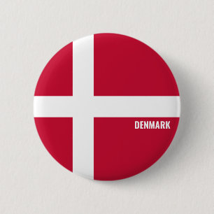 Denmark Flag Charming Patriotic Ronde Button 5,7 Cm