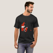Denmark flag in Denmark outline Denmark T-shirt (Voorkant volledig)