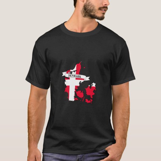Denmark flag map t-shirt (Voorkant)