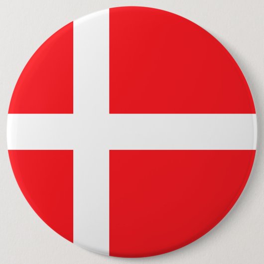 Denmark, flag ronde button 6,0 cm (Voorkant)