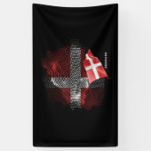 Denmark flag spandoek (Verticaal)
