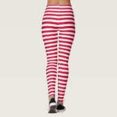Denmark flag stripes country color pattern red whi leggings (Achterkant)
