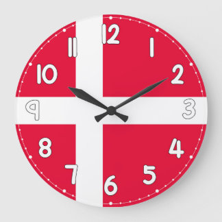 Denmark Flag Wall Clock – Patriotic Danish Decor Grote Klok
