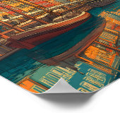 Denmark Illustration Travel Art Vintage Poster (Hoek)