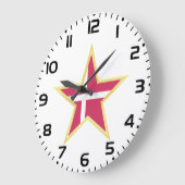 Denmark National Flag Star Shape Grote Klok (Hoek)