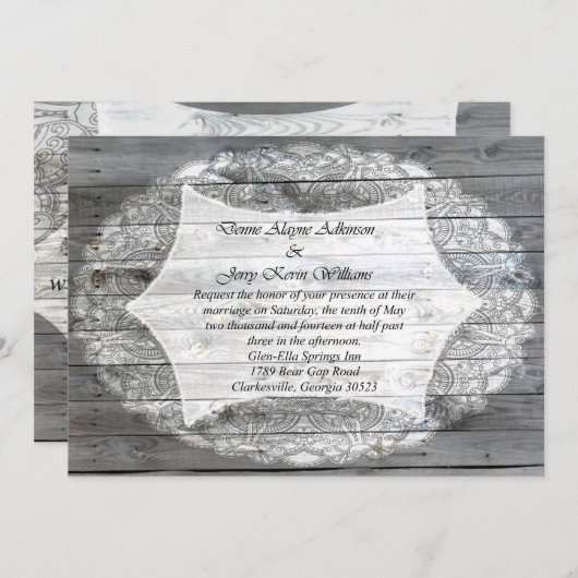 Denne Adkinson Kevin Williams Invitation (Devant / Derrière)