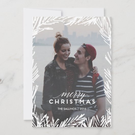 Dennen Tak Kader Feestdagenkaart (Voorkant)