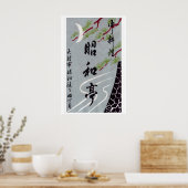 Dennen Takken & Halve Maan Luciferdoosje Kunstprin Poster (Keuken)