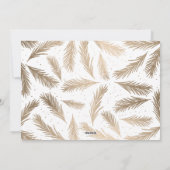 Dennen Takken Prettig Kerstmis Script Overlay Feestdagenkaart (Achterkant)