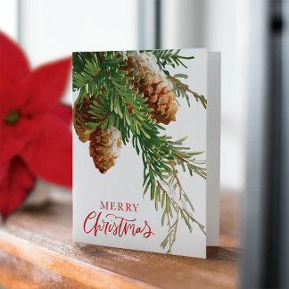 dennenappel groen kerstvakantie kaart