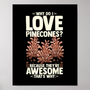 Dennenappelboom Grappige Plant Berg Bos Poster