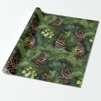 dennenappelpatroon cadeaupapier