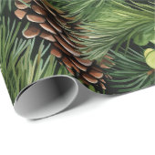 dennenappelpatroon cadeaupapier (Rol Hoek)