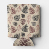  dennenappels: bosachtergrond. blikjeskoeler (Achterkant)