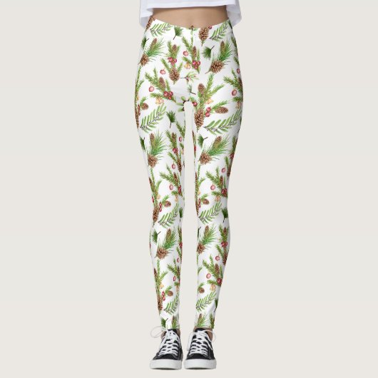 dennenappels en stekken botanisch leggings (Voorkant)