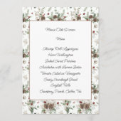 Dennenappels en winterblad Menu kaarten (Voorkant)