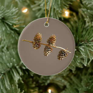 Dennenappels Keramisch Ornament