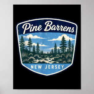 Dennenbarrière new jersey bos natuur buiten poster