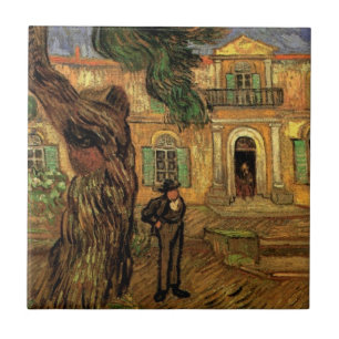 Dennenbomen in Saint-Paul door Vincent van Gogh Tegeltje