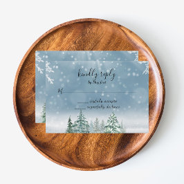 Dennenbomen Lantaarn Botanische RSVP Kaartje