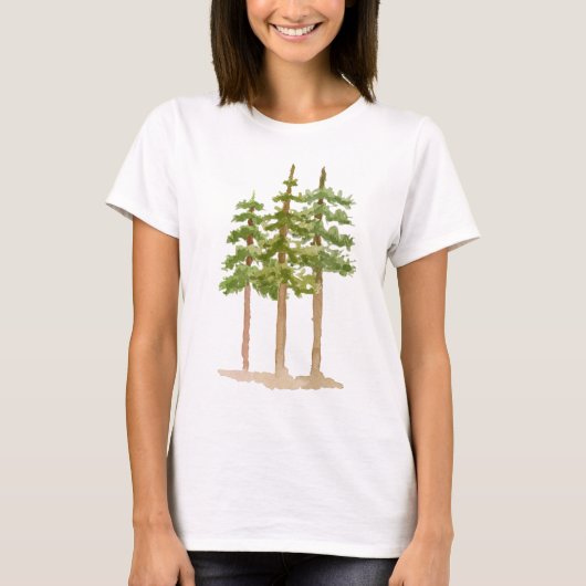 Dennenbomen T-shirt (Voorkant)