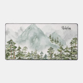Dennenbos en bergen bureaumat (Voorkant)