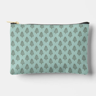 Dennenbos minimalistisch patroon - aqua etui