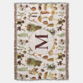  dennenbos schatten patroon deken (Voorkant Verticaal)