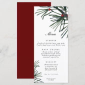 dennenbranche kerstkerstkerstfeestjes bruismenkaar menu (Voorkant / Achterkant)