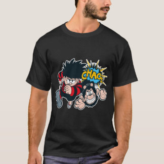 Dennis de plaaggeest CHAOS retro stijl meisje grap T-shirt