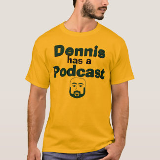 Dennis heeft een podcast - voor & achter, Oranje T-shirt