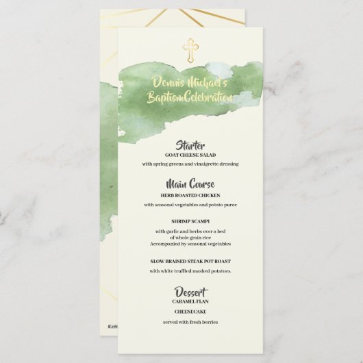 Dennis Menu (Voorkant / Achterkant)