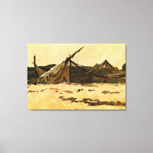 Dennis Miller Bunker's Nets en Sails Drying Canvas Afdruk