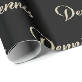 Dennis Prénom Nom du papier cadeau (Coin rond)