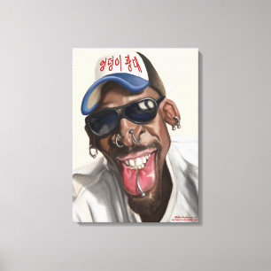 Dennis Rodman - Caricature sur toile Imprimer 18 x
