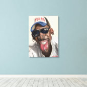 Dennis Rodman - Caricature sur toile Imprimer 18 x (Insitu (Plancher de Bois))