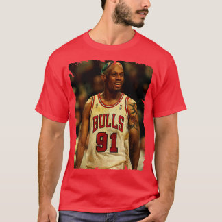 Dennis Rodman ontwerp van basketbal 5 T-shirt