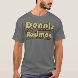 Dennis Rodman Rainbow Typography Style 70s T-shirt