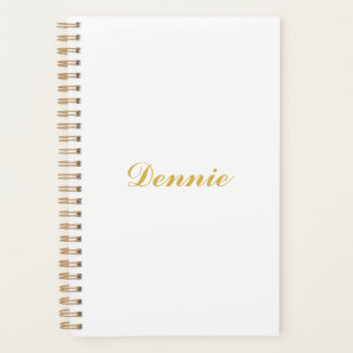 Dennis Typografie Goud Schrift Gepersonaliseerd Ca Planner