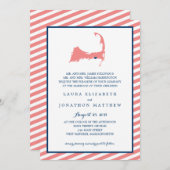 Dennisport Cape Cod Kaart en strepen | Bruiloft (Voorkant / Achterkant)