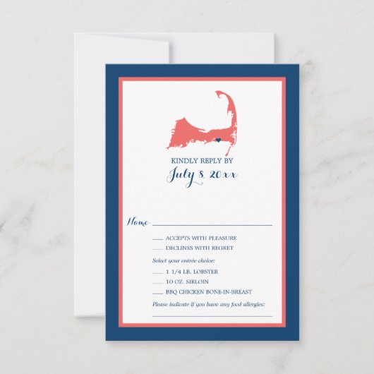 Dennisport Cape Cod | Mariage RSVP (Devant)
