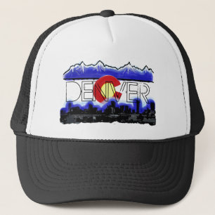 Dennver Colorado skyline drapeau casquette artisti