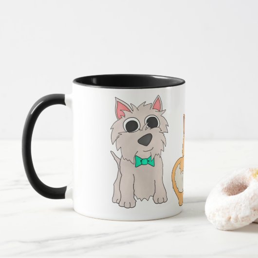 Dénommer et profiler - tasse de café de chienchien (Avec donut)