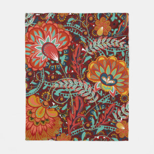 Dense bloemsierbloemen tekenen fantasiekamers fleece deken