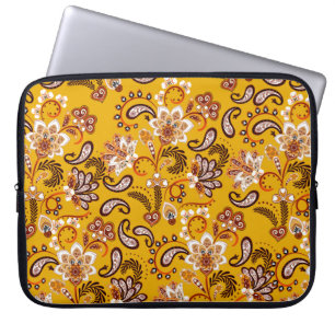 Dense bloemsierbloemen tekenen fantasiekamers laptop sleeve