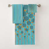 Densité en Turquoise et Orange - Serviette (En situation)