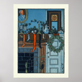 Denslow's nachts voor Kerstmis -  afdrukken Poster