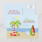 Dent dentiste de plage Joyeux Noël Carte (Devant / Derrière)